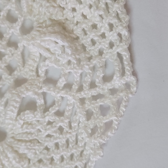Handmade Crochet Lace Doily White Floral Round Table Mat 13" Cotton Vintage Art - Picture 14 of 17